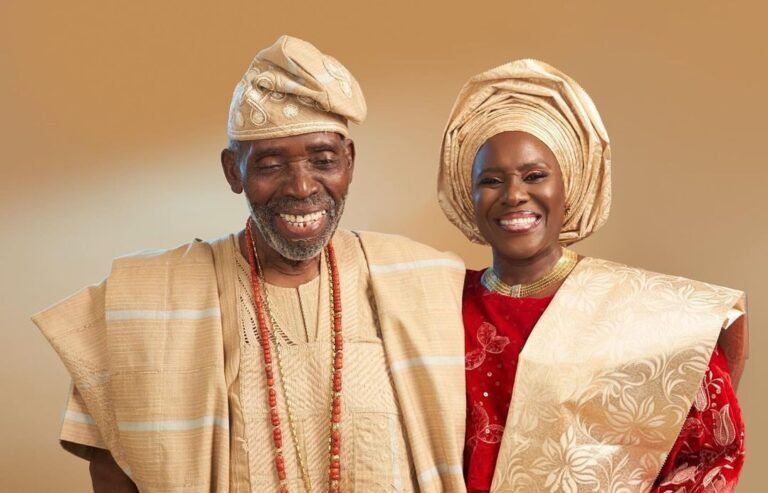 Olu Jacobs and wife at 82 birthday