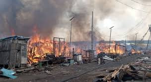 lagos market fire